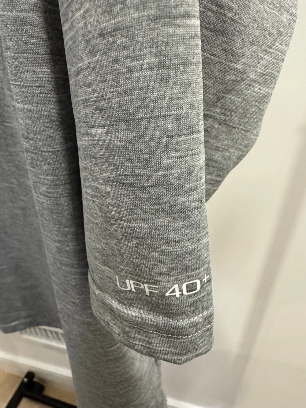 Nike Gray Swoosh Short-Sleeve Swim Top